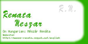 renata meszar business card