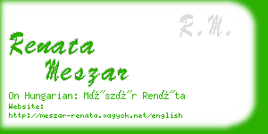 renata meszar business card